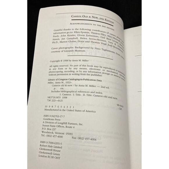 Cameos Old & New 2nd Edition by Anna M. Miller, Paperback, 1998- Very Good - Picture 4 of 6